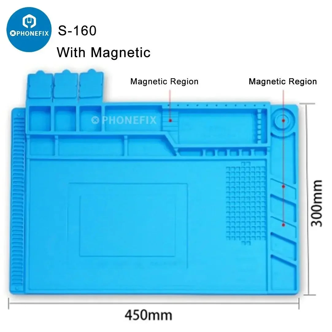 Antistatic ESD Soldering Silicone Mat Heat Resistant Insulation Work Mat Soldering Station Kit Repair Pad Maintenance Platform