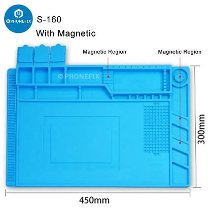 Antistatic ESD Soldering Silicone Mat Heat Resistant Insulation Work Mat Soldering Station Kit Repair Pad Maintenance Platform