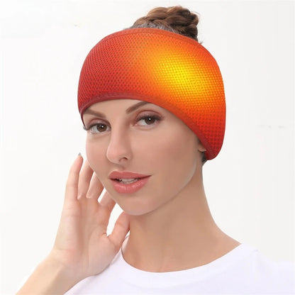 Electric Heating Head Wrap Relief Headband Heated Belt Scalp 3 Temperature Levels for Relaxing Head Massager Better Sleep Relax
