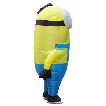 Flat Yellow Inflatable Costume for Adult Cartoon Anime Costume Halloween Party Funny Performance Costumes