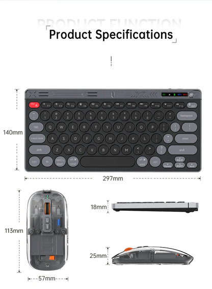 Bluetooth Wireless Keyboard Mouse Set Laptop Silent Button Charging Portable Mini Wireless Keyboard Office Typing