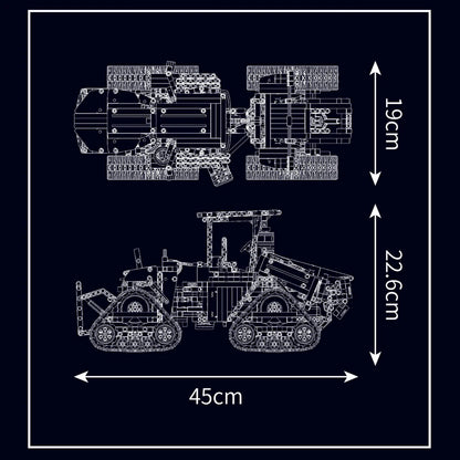 Mould King 18020 Technical Car Toys The APP RC MOC-35270 Pneumatic Crawler Tractor Building Block Brick Kids Christmas Gift