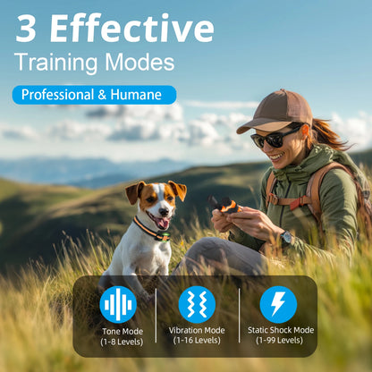 WXRPET 1640Ft Electric Dog Training Collar Remote Control Waterproof Pet BehaviorFor 5-120lbs Puppy With Shock Vibration