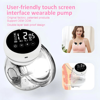 1PCS New Wearable Electric Breast Pumps Portable Hands Free Breast Pump Silent Comfort Breast Milk Extractor Collector