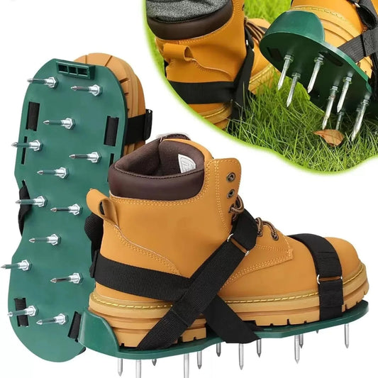 Garden Nail Shoes,Grass Loose Soil Tool,2.5/4.2cm Long Nail,Anti-Slip Lawn Aerator Grass Spikes Shoes for Aerating Lawn Soil