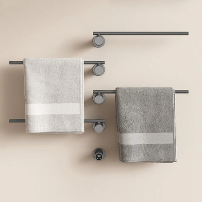 Smart Heated Towel Rack,Bathroom Towel Warmer with Timer, Adjustable Temperature, Rotating Bars,Towel Dryer,Bathroom Towel Rail