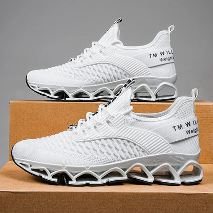 Men's Mixed-Color Air Mesh Sneakers | Lace-Up Casual Shoes | Running and Everyday Wear
