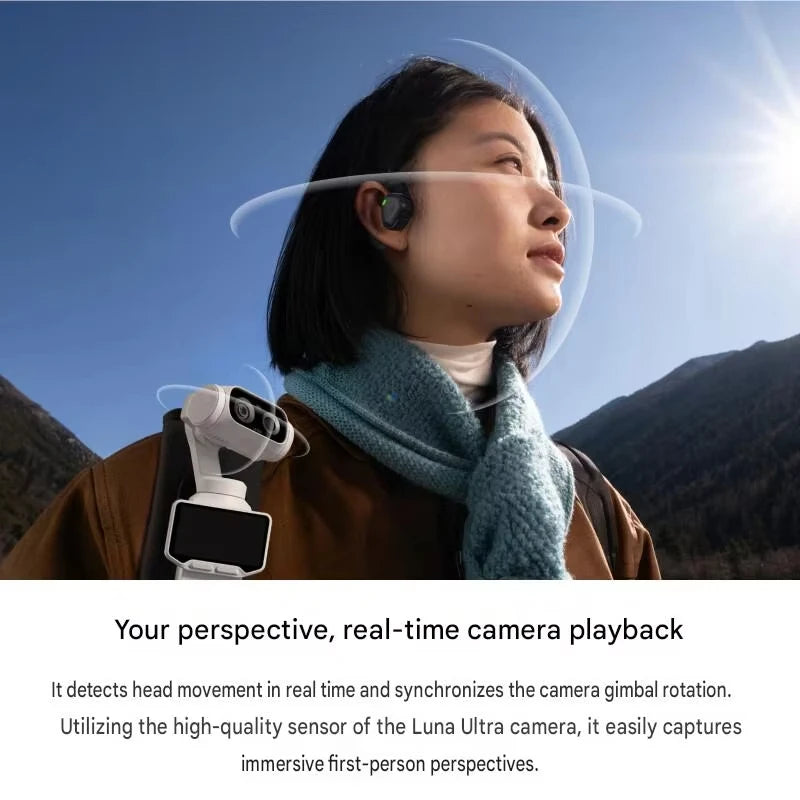 Insta360 Head Tracker Luna Ultra POV Motion Sensor Module 360 Camera Helmet Mount VR First Person View Accessory
