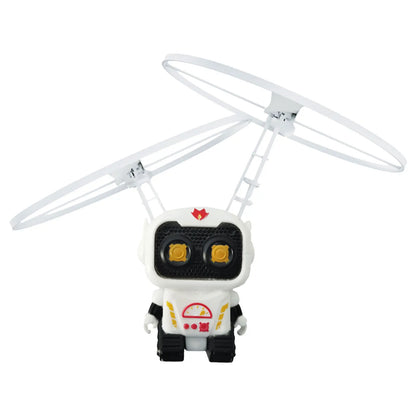 Flying Robot Astronaut Toy Aircraft High-Tech Hand-Controlled Drone Interactive Dual Wings with Lights Outdoor GiftS for Kids