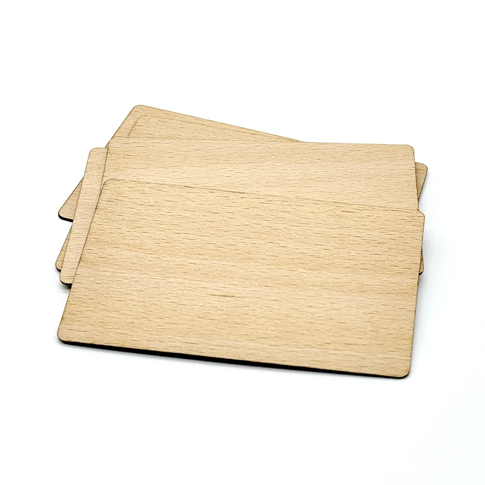Hotel RFID Access Control NFC Wooden Cards 13.56MHz NFC215 Chip Eco-Friendly Material Wholesale Custom Logo NFC Wooden Tag Card