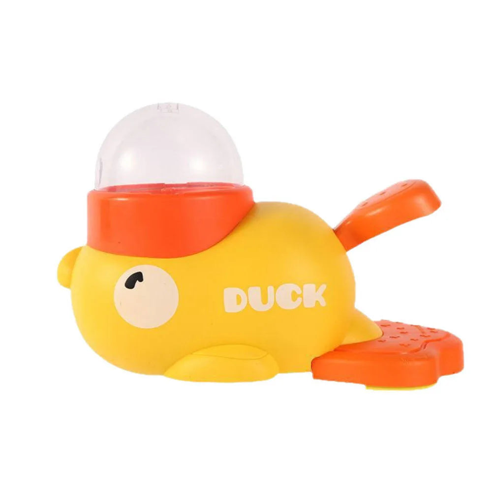 Pet Cat Dog Automatic Intelligent Interactive Food Dispenser with Little Yellow Duck Design Anti-slip Bottom Pet Feeder