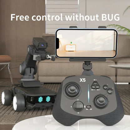 Storm X5 Intelligent RC Robot Car with Infrared Recognition & Programmable Modes - White/Black, Kids Educational Gift