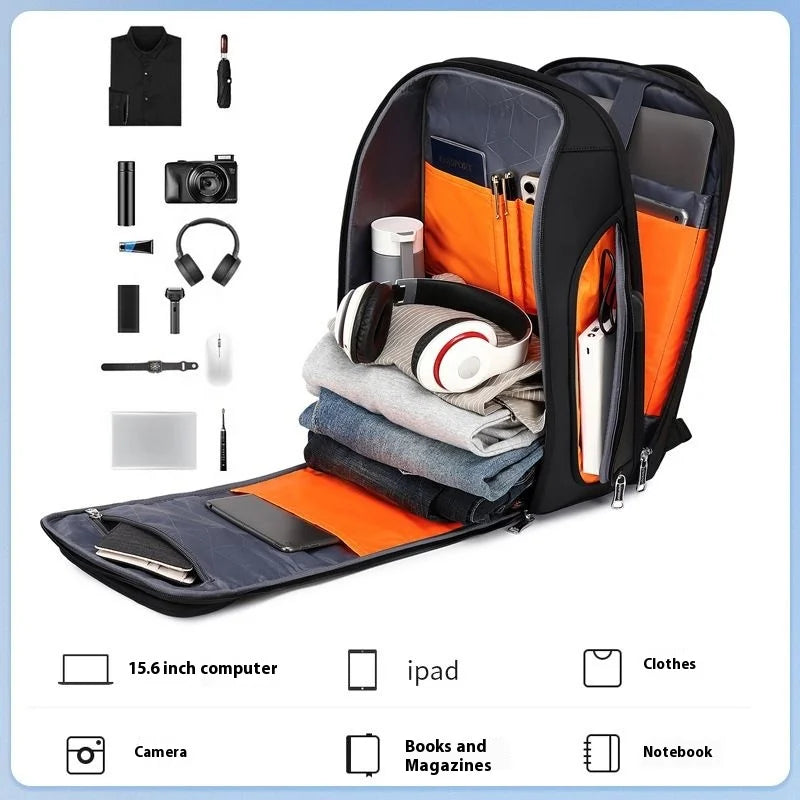 Wiersoon Backpack For Men Waterproof Backpack Large Capacity Business Trip Multifunctional Password Anti-theft Laptop Bag