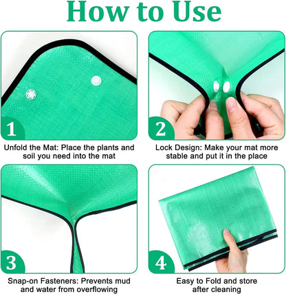 Thickened Waterproof Mats Garden Soil Change Mats Gardening Tools Plant Flower Pot Reusable Transplanting Change Pot Plant Mats