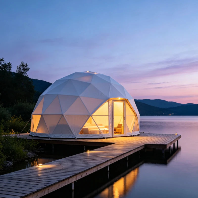 Geodesic Dome Tent Luxury Glamping Hotel Spherical Tent Waterproof UV‑Resistant Outdoor Resort Camping Accommodation