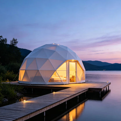 Geodesic Dome Tent Luxury Glamping Hotel Spherical Tent Waterproof UV‑Resistant Outdoor Resort Camping Accommodation