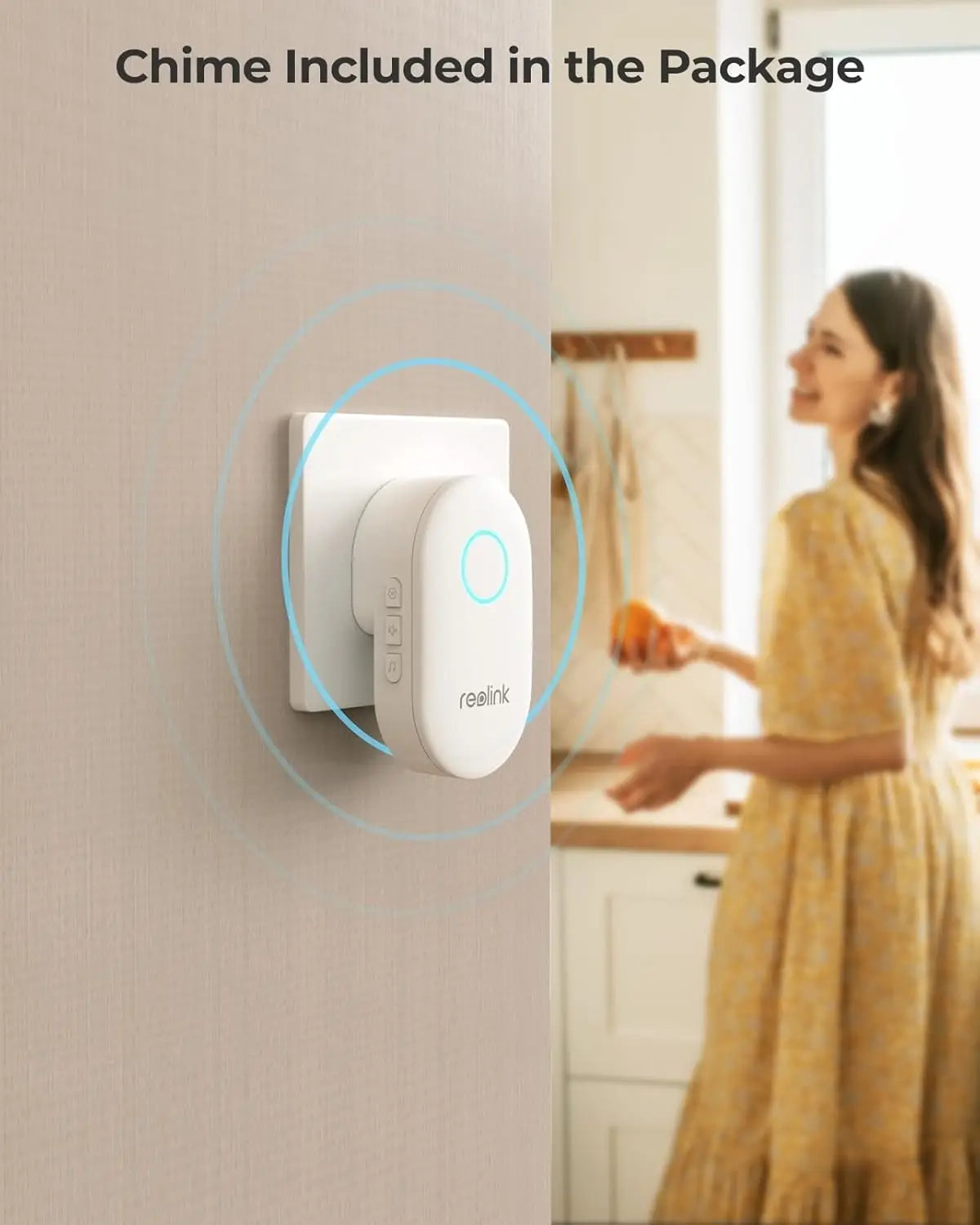 REOLINK 2K+ PoE Video Doorbell 2-Way Talk 4:3 Aspect Ratio Smart Home Video Intercom Wired Door Bell with Chime(EU&UK Optional)