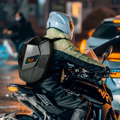 LED Backpack For Man Hard Shell LED Motorcycle Cycling Helmet Backpack for Woman Business Travel Waterproof Laptop Backpack