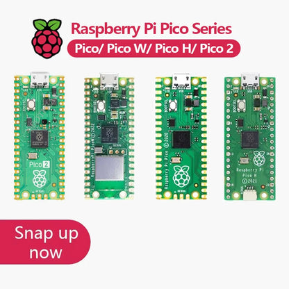 Original Raspberry Pi Pico/2, Pico with Wireless WiFi Development Board, Pico or Pico H with Pin Header, Support MicroPython/C++