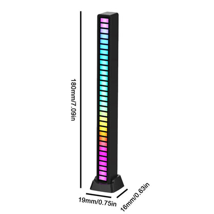 RGB Voice Control Synchronous Rhythm Light Internet Popular Colorful Music Ambient Light Car Desktop Induction Creative Led Pick
