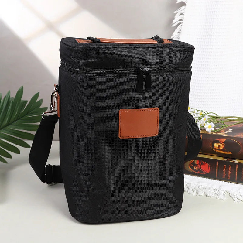 Lunch Bag Red Wine Insulation Bag 4 Bottles Wine Cold Ice Cooler Pouches Outdoor Red Wine Carrier Handbag Champagne Picnic Bag