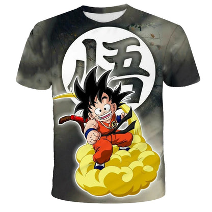 Anime Dragon Ball Son Goku 3D Print Kids T Shirt Summer Fashion Casual