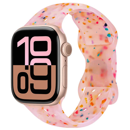 Silicone Strap For Apple Watch 11 10 9 8 7 46mm 45mm 42mm 41mm Ultra 3/2 49mm Breathable Bracelet Wristband iWatch 6 5 4 SE 44mm