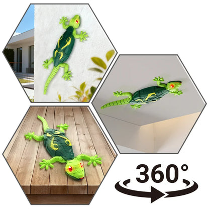 Wall Crawler RC Gecko, Rechargeable Remote Control Robot Toys | RC Animals Toy, Realistic Wall Crawling Halloween Birthday Gifts for Boys Girls,Birthday Halloween Christmas Gift