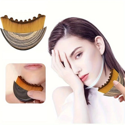 Lymphatic Drainage Brush for Face & Body, Ergonomic Massager Tool, Fits Skin Contours, Detox & Relaxation