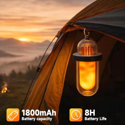 Outdoor Camping Light With Multiple Light Sources, Portable Keychain Hook, Mini Flashlight, Atmosphere Camping Light