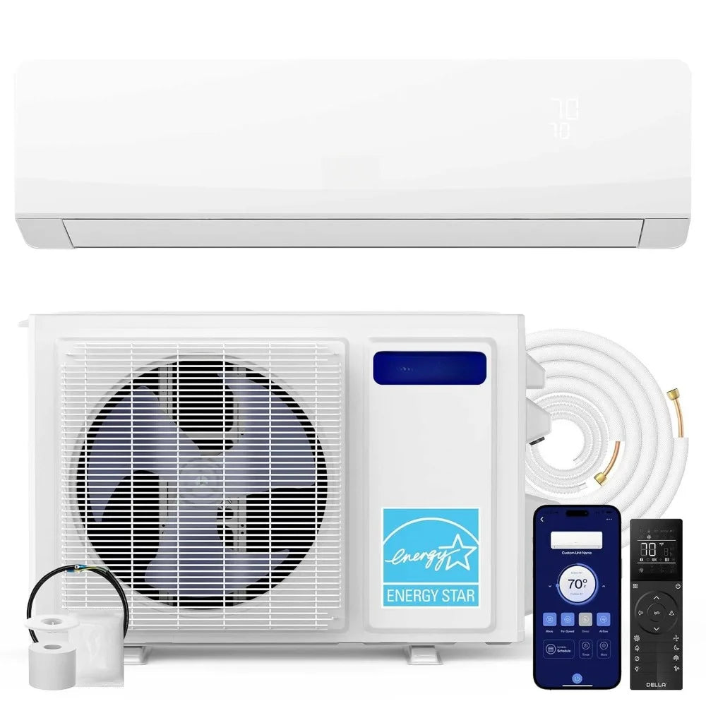 Ductless Mini Split AC & Heat Pump,Energy Star Inverter,9000BTU 22 SEER2 230V 0.75Ton,for Home, Custom