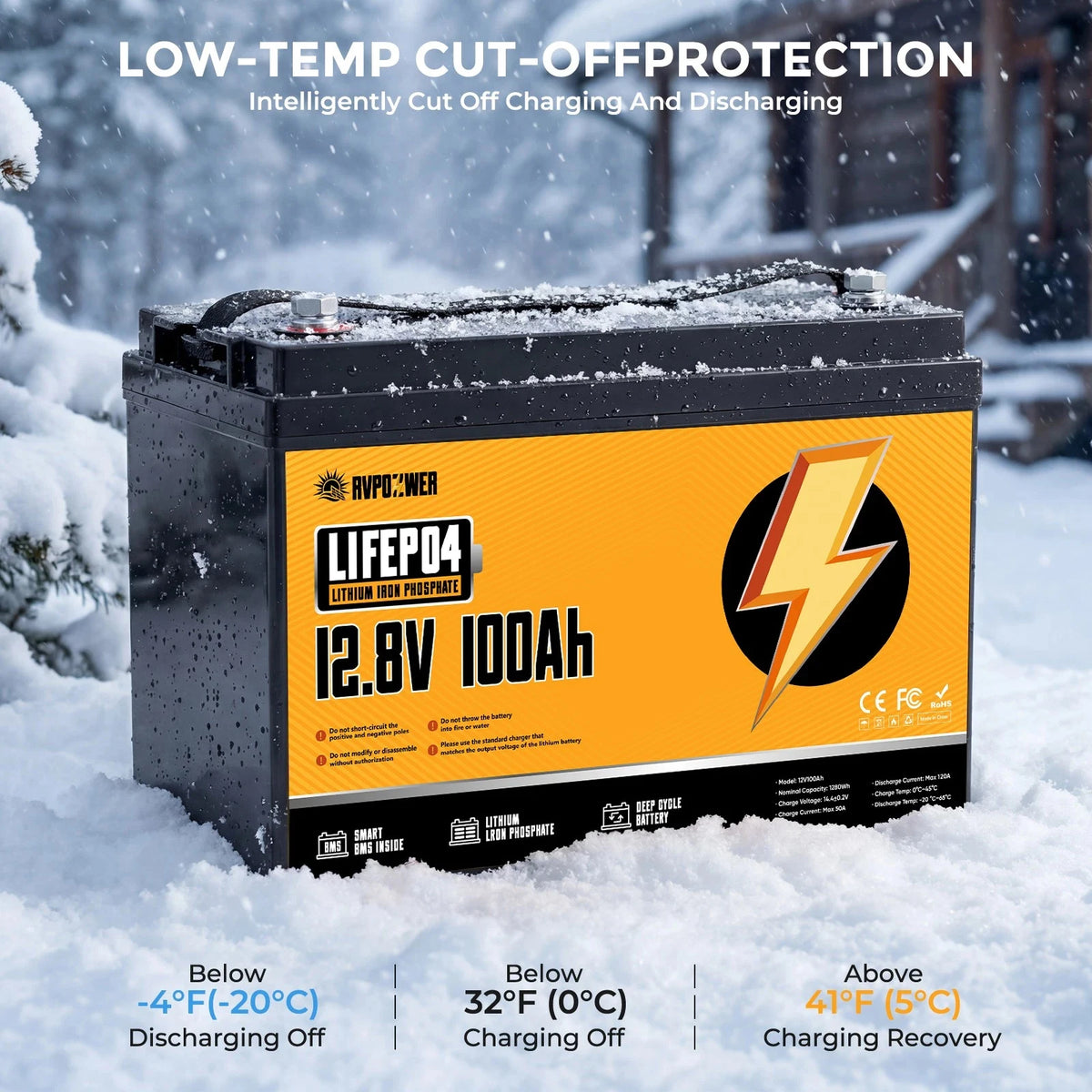 RVPOZWER,Lithium Iron Phosphate Energy Storage Battery,Long Cycle Durable Portable Rechargeable Power Pack With Built-in BMS,Ideal For Motorhome,Camper Van,Travel Trailer,Marine Vessel,Off-Grid Solar & Household Backup Power,