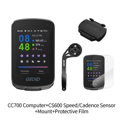 GEOID CC700 GPS Bike Computer 2.8-inch Color Screen Route Navigation Bicycle Speedometer WIFI Waterproof Cycling Odometer