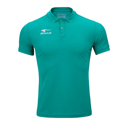 SUNAIS Men's Quick Dry Polo Shirt Breathable Football Training Short Sleeve T-shirt Outdoor Daily Casual Tops 730613