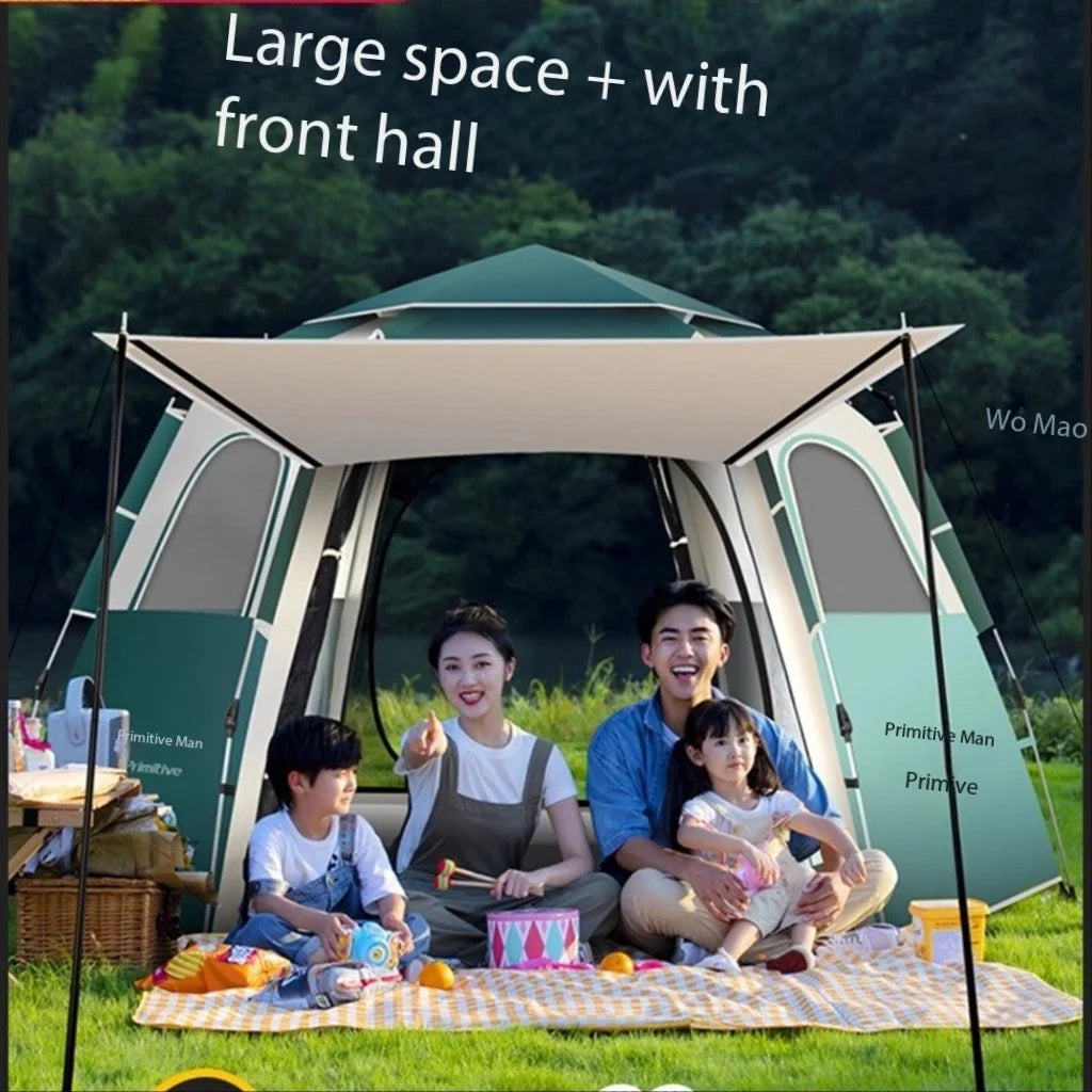 캠핑용품 땡처리 6-8 Person Camping Equipment Tent Waterproof Windproof Sun Shelter Instant Setup Family Tent for Outdoor