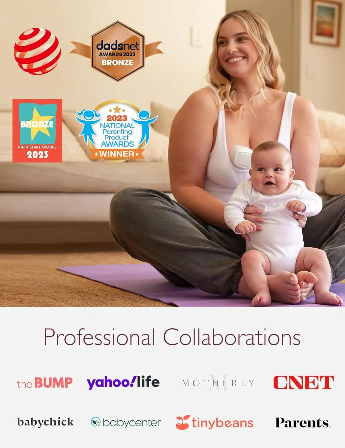 Momcozy Hands-Free Breast Pump S9 Pro, Wearable Double Breast Pump, Longer Battery Life, LED Display, Electric, 2 Modes & 9 Leve