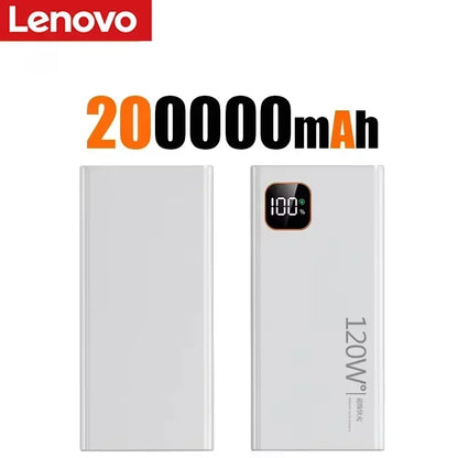 Lenovo CCC 500000mAh Large Capacity Portable Power Bank 120W Super Fast Charging Battery Charger Powerbank For Xiaomi iPhone