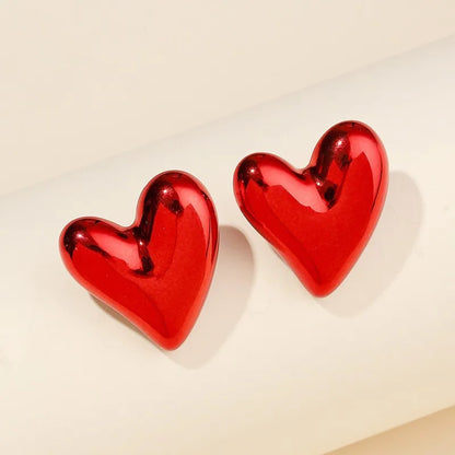 Simple Big Round Star Heart Hoop Earrings For Women Geometric Plastic Exaggerated Earring Hyperbole Trendy Ring Earrings Jewelry