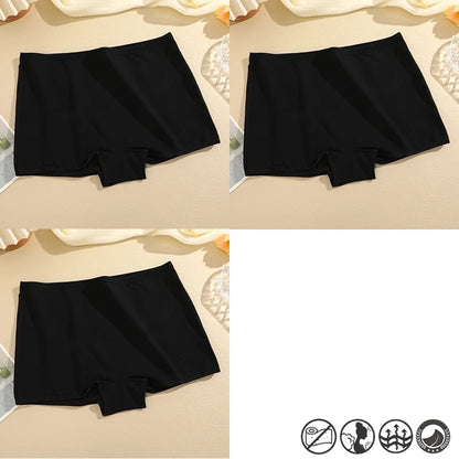 FINETOO 3PCS/SET Women's Cotton Panties Seamless Sports Boxers Underwear Female Solid Color Briefs Cozy Intimate Underpants Soft
