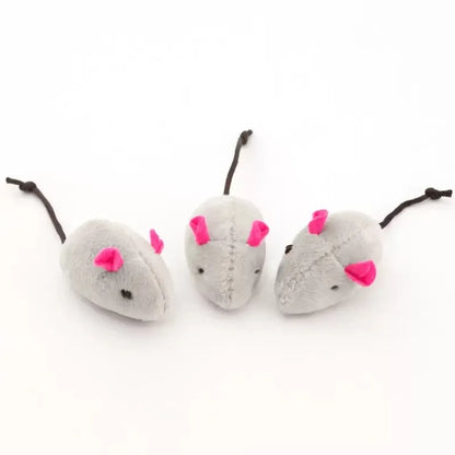 Interactive Catnip-Filled Rattle Mouse Toy for Cats Pretend Fur Design Pre-filled with Catnip for Enhanced Play Pet Game