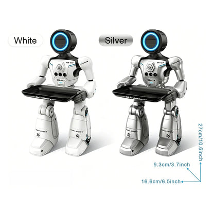 2.4G AI Smart Delivery Robot Gesture Voice Control Recording Programming LED Dancing Robot Christmas Toy Gift for Children