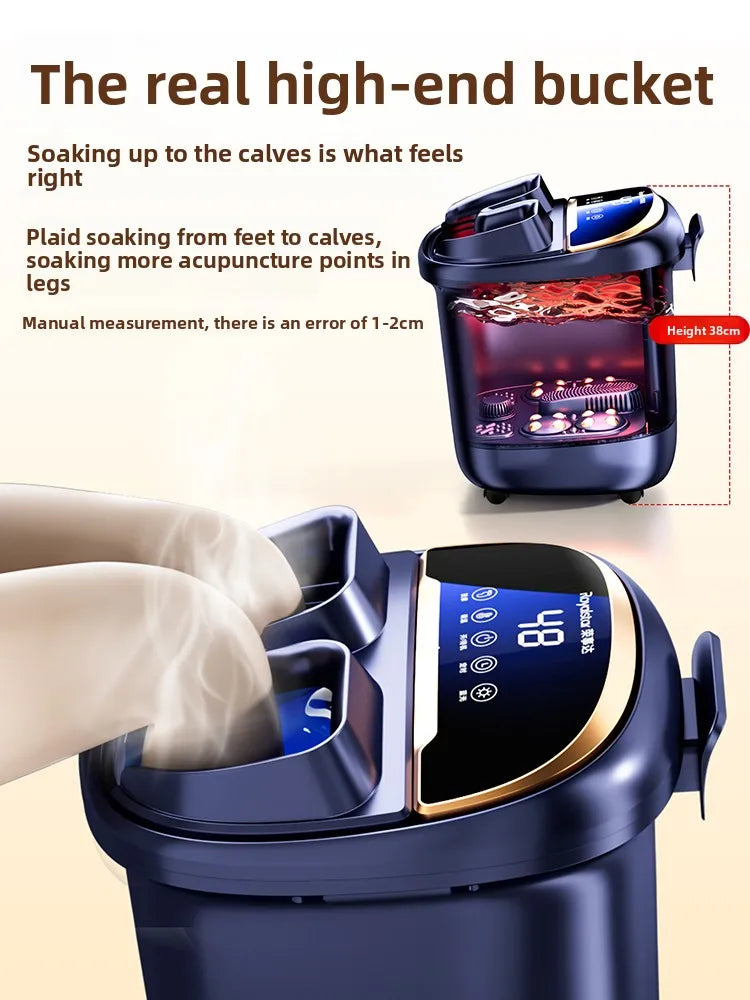 Heated foot bath tub with constant temperature, household electric massage foot bath basin, tall and deep.
