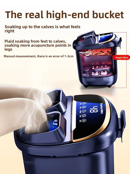 Heated foot bath tub with constant temperature, household electric massage foot bath basin, tall and deep.