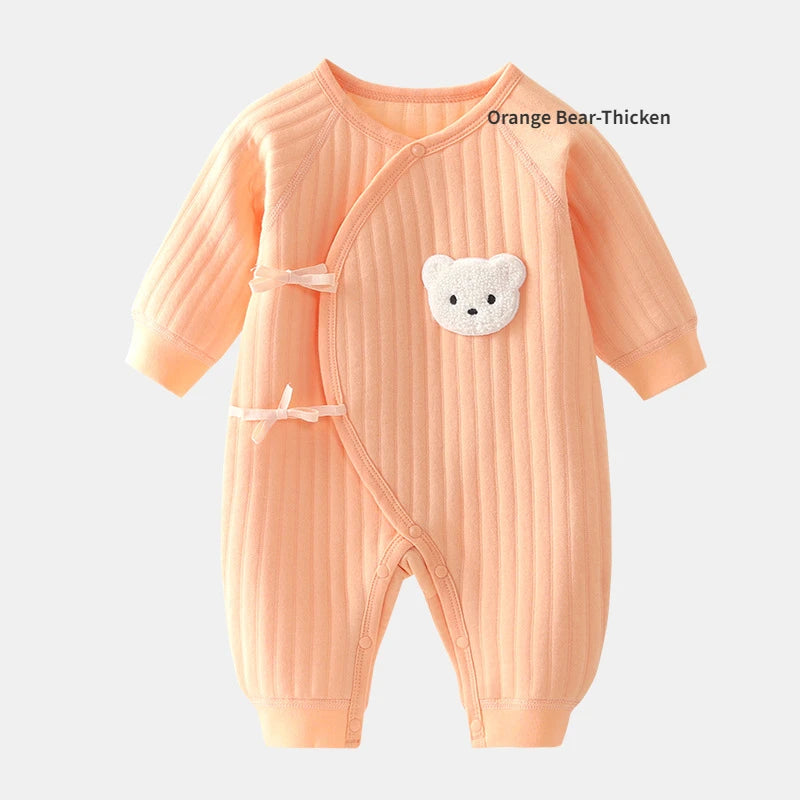 Bear Newborn Baby Clothes New Born Baby Jumpsuit for Boys Girls Cotton Toddler Rompers with Hat Bebe Outfits One-Piece Pajamas