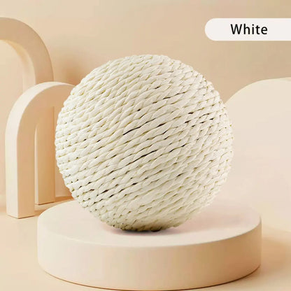 Interactive Sisal Cat Scratching Ball Toy For Kitten Teeth Cleaning Anti Bite 10CM Super Big Cat Ball Sounding Toy Pet Supplies