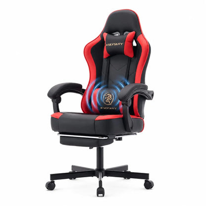 （Local US Inventory）Ergonomic Gaming Chair for Adults High Back Office Desk Chair with Massage ket Spring Cushion Footrest Lumba