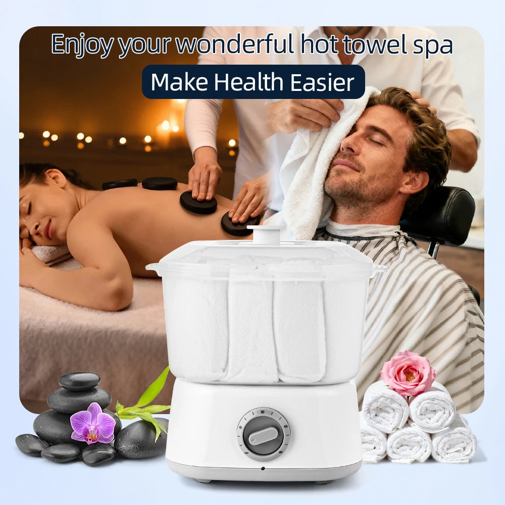 3L Hot Towel Warmer Steamer with Towel Clip Fast Heating for Facial Can Hold 6-16 small size facecloths Portable Heating Machine