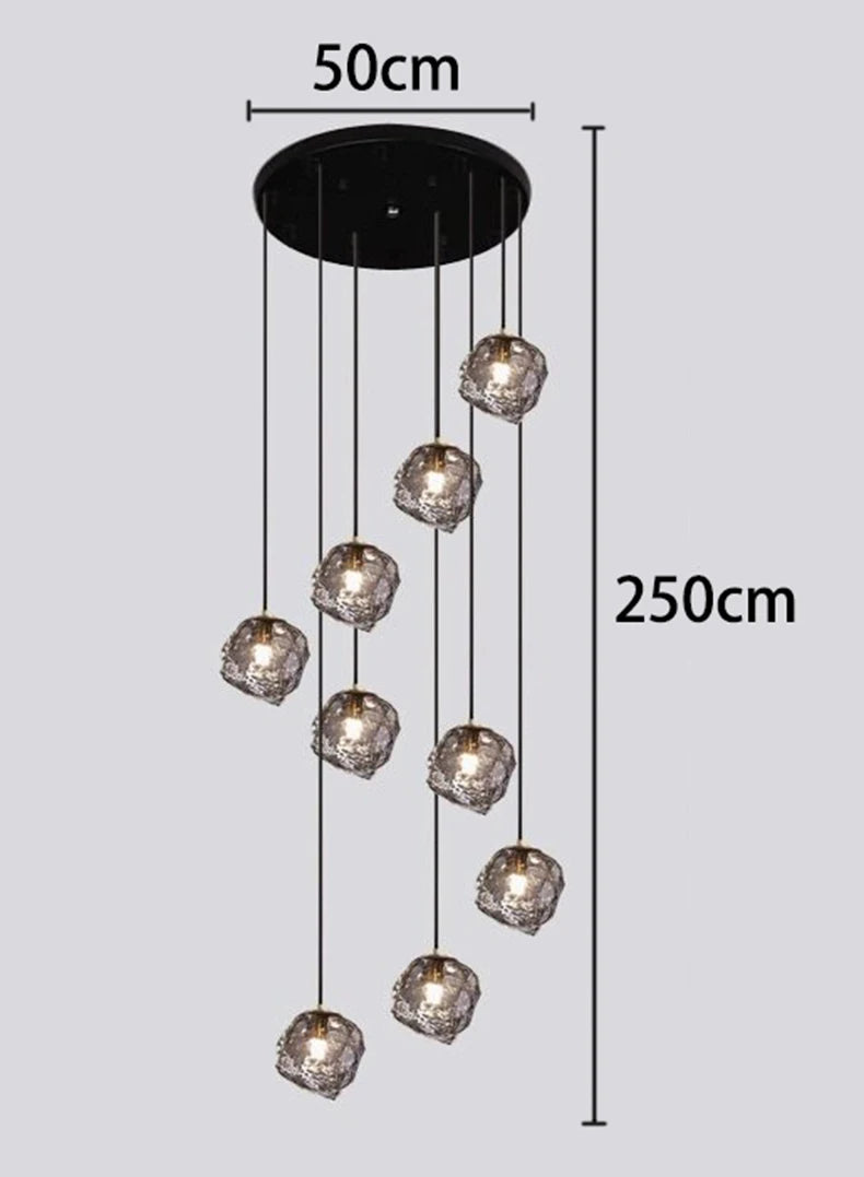 Modern home decor led lights pendant light lamps forstaircase Chandeliers for living room hanging light indoor lighting
