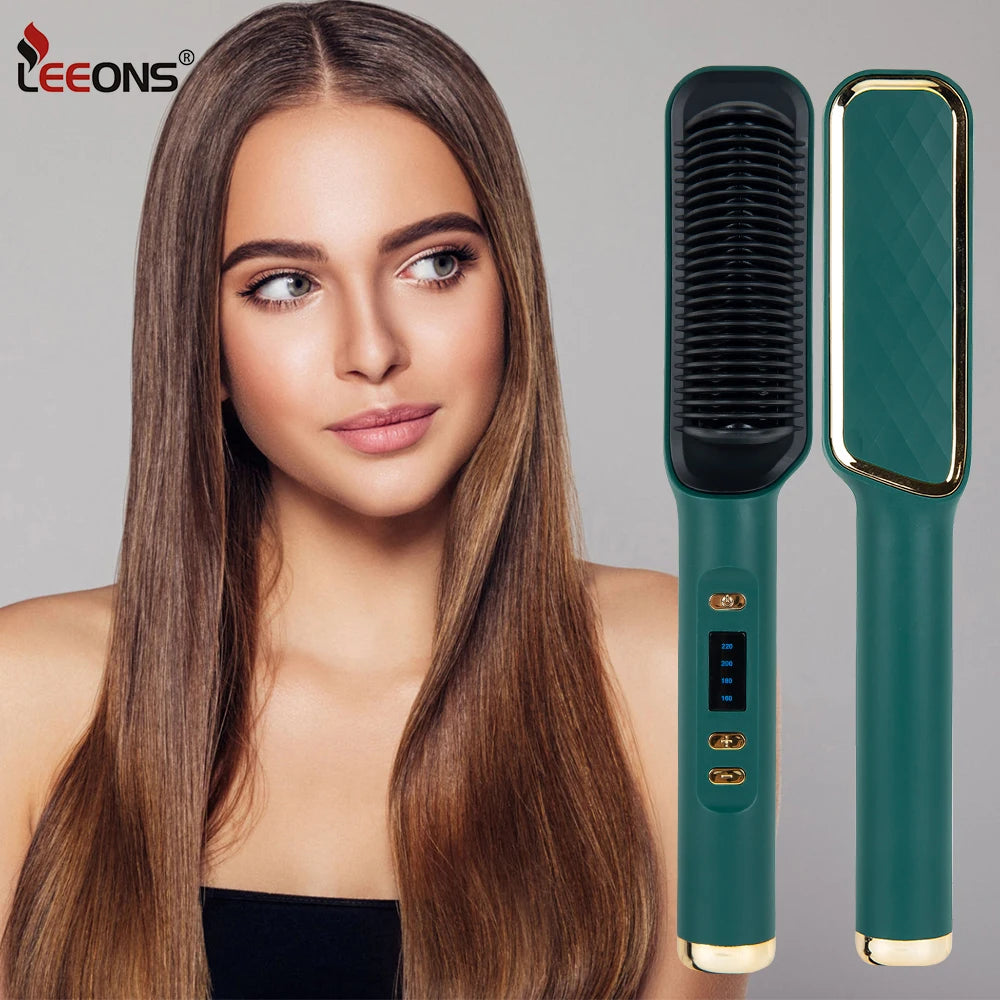 Hair Straightener Brush Electric Hot Comb Hair Straightener Hair Brushes Comb Hot Heating Comb Multifunction Hair Straightener
