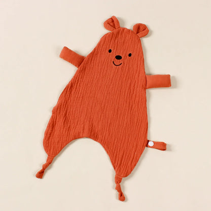 Cute Bear Baby Cotton Comforter Blanket Newborn Sleeping Dolls Rabbit Ears Sleep Toy Soothe Appease Towel Bibs Saliva Towel New